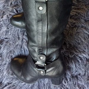 Nine West HARDTOGETTO black leather boots 8.5